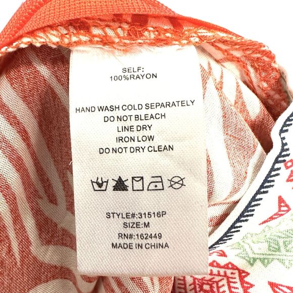 Milk & Honey Women’s Tropical Palm Print Palazzo Side Zip Pants Size Medium - Picture 7 of 8